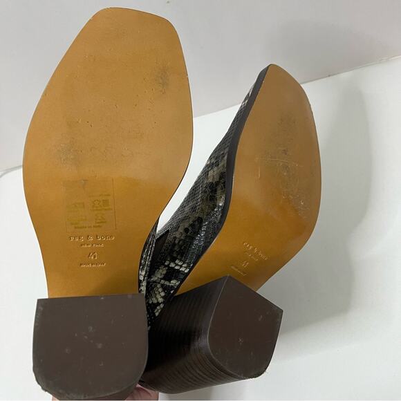 Rag & Bone Axis Boots Python Snakeskin Ankle Booties Womens Size 41 / US 11 - Picture 10 of 10